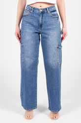 Just Black Denim Cargo Straight Leg Jeans