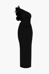 Talia Ruffle Mesh Maxi Dress