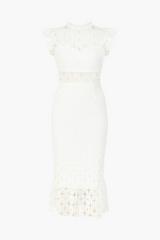Samantha Lace Trumpet Bottom Midi Dress