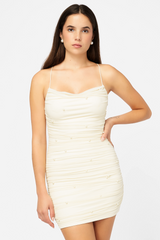Remi Pearl Embellished Mini Dress