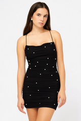 Remi Pearl Embellished Mini Dress