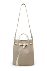 Functional Leather Bucket Bag Small Size