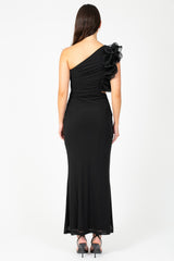 Talia Ruffle Mesh Maxi Dress