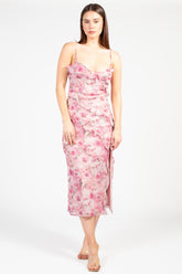 Maribelle Floral Ruffle Midi Dress