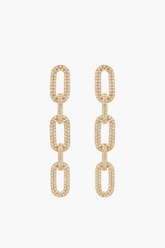 Rhinestone Chain Link Earrings