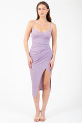 Tinsley Tulip Hem Shimmer Midi Dress