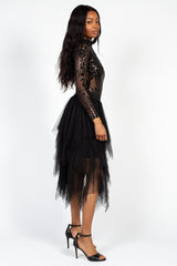 Starstruck Embellished Sequin Mesh Bodysuit