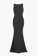 Posh Open Bow Back Mermaid Gown