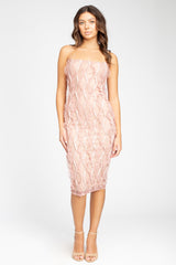 Samiah Ruffle Ribbon Midi Dress