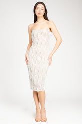 Samiah Ruffle Ribbon Midi Dress
