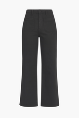 Just Black Denim Patch Pocket Wide Leg