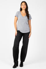 Ava V-Neck Mock Layer T-Shirt