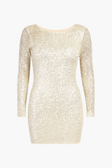 Little Monster Backless Sequin Mini Dress