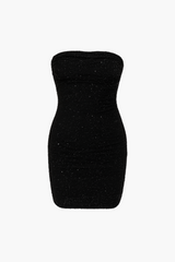 Fame Monster Mesh Beaded Mini Dress