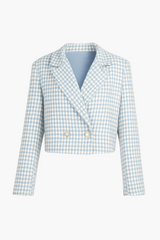 Phoebe Houndstooth Cropped Jacket