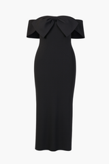 Xanthe Bow Detail Midi Dress