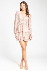 Madison Floral Ruffle Trim Mini Dress