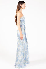 Novalie Floral Satin Maxi Dress