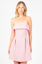 Giselle Strapless Pleated Mini Dress