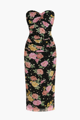Elise Floral Ruched Maxi Dress