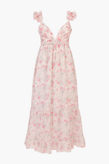 Marie Strap Back Floral Maxi Dress