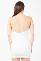 Gweny Mesh Ruched Mini Dress