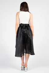 Darcy Pearl Embellished Organza Midi Skirt