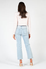 Althea Jewel Button Tweed Crop Blazer