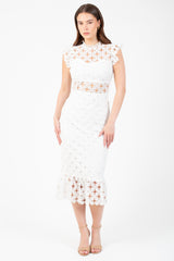 Samantha Lace Trumpet Bottom Midi Dress