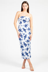 Alina Floral Bodycon Midi Dress
