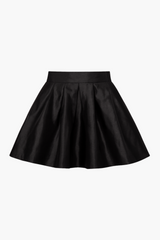 Electric Kiss Tie Waist Taffeta Mini Skirt