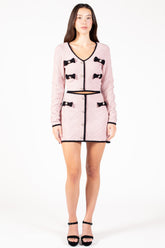 Isabelle Jeweled Bow Mini Skirt