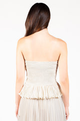 Ambrosia Satin Ruffle Blouse