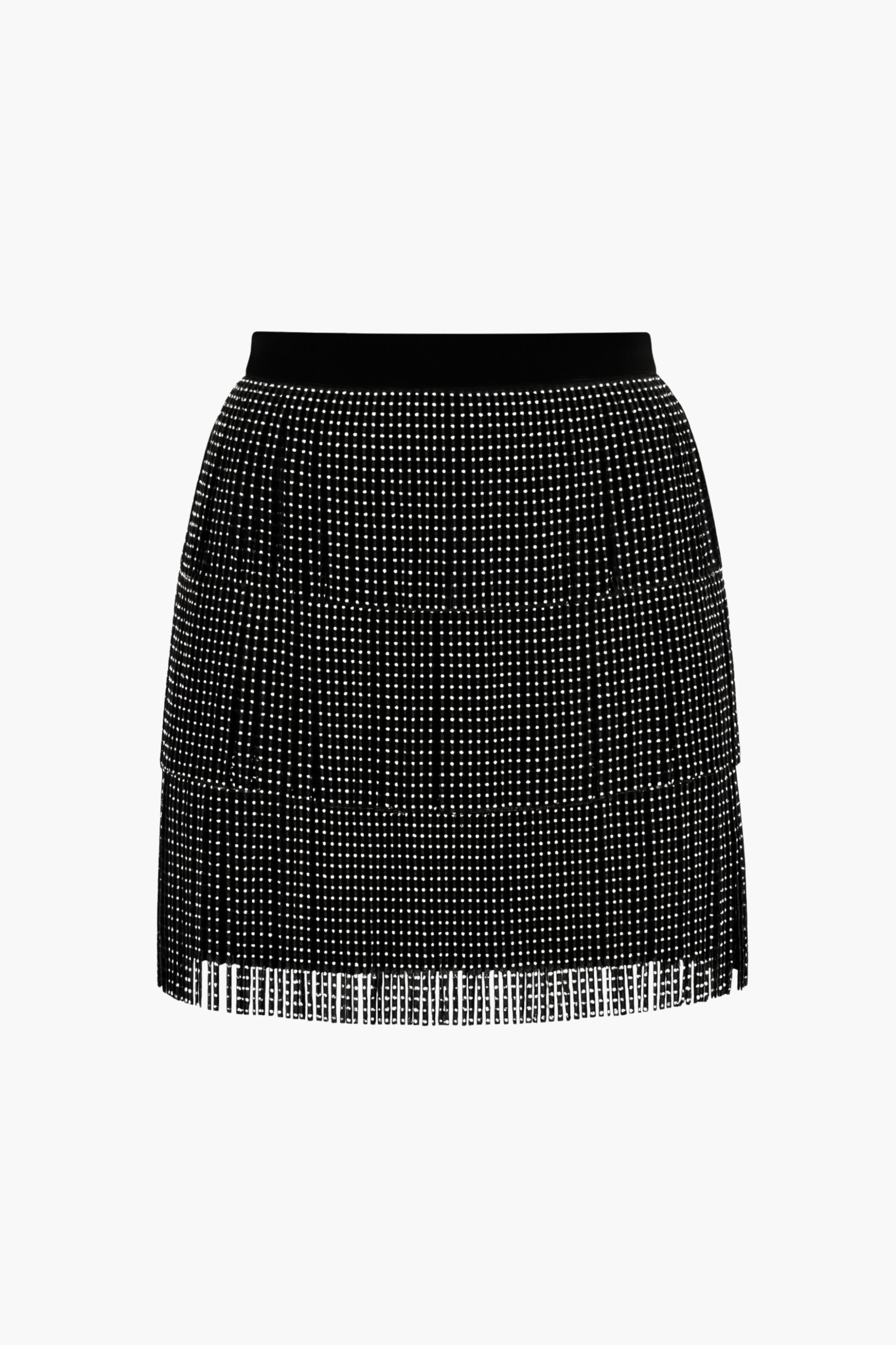 Rain On Me Fringe Tiered Mini Skirt