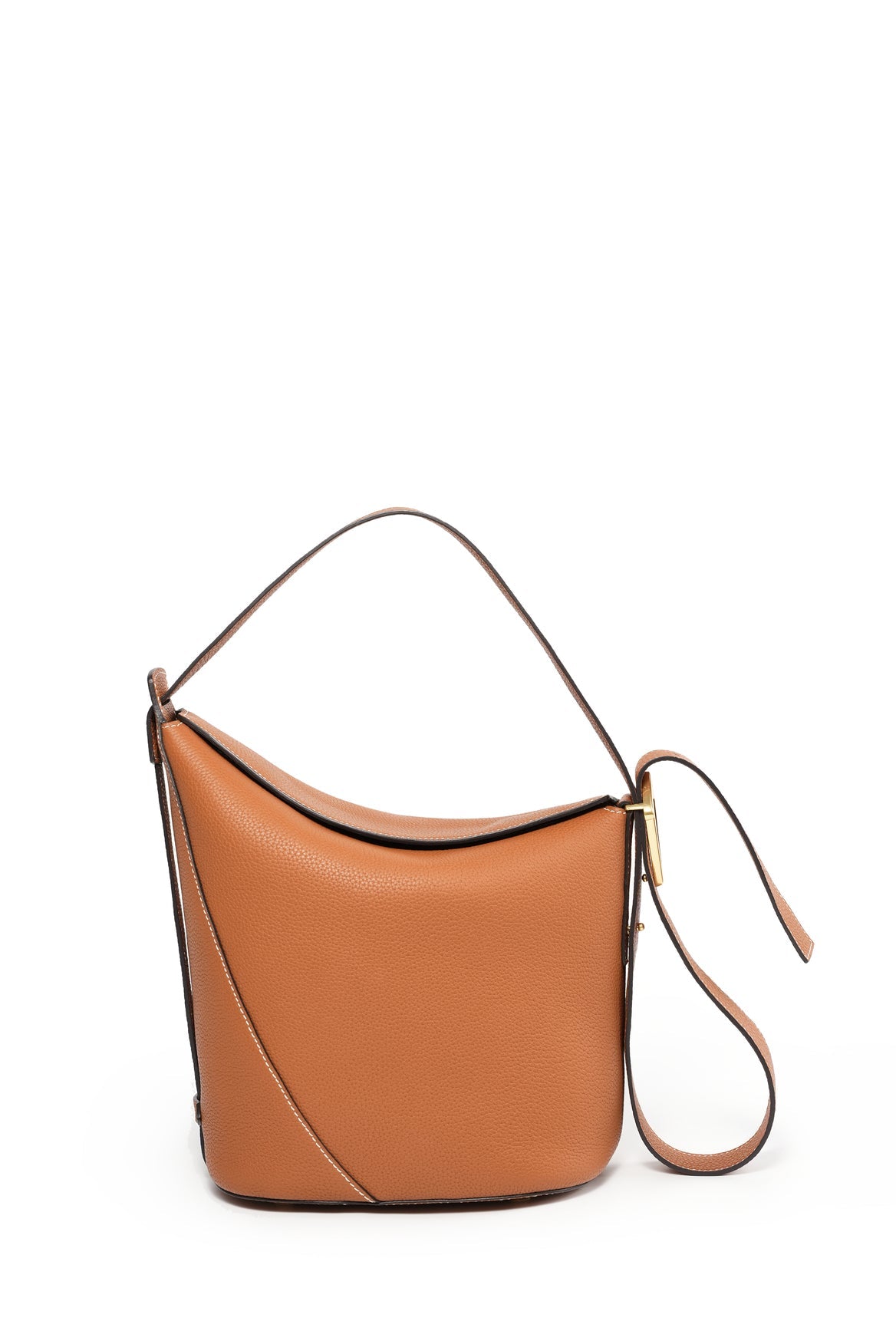 Handmade Leather Shoulder Bucket Bag