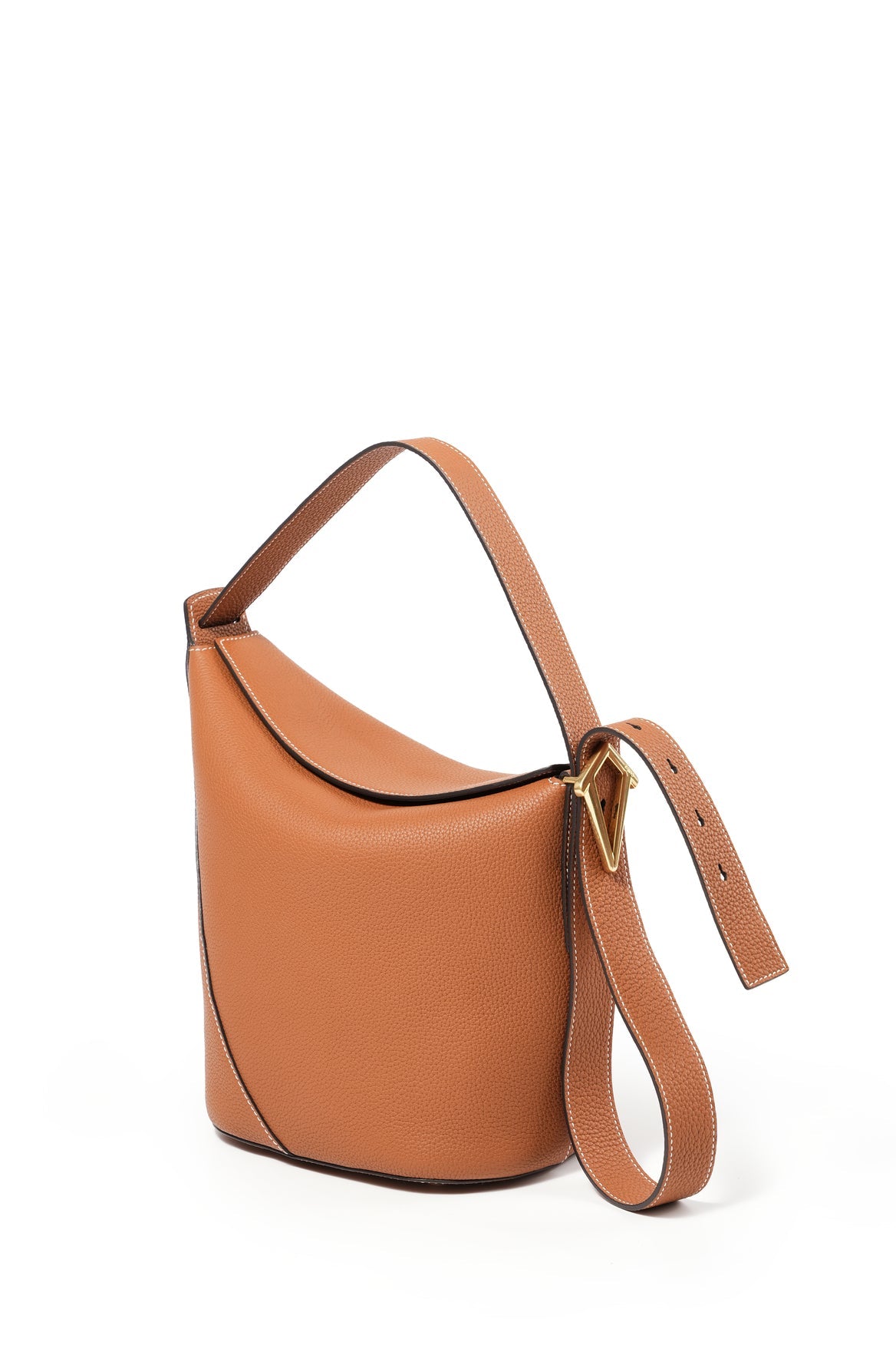 Handmade Leather Shoulder Bucket Bag