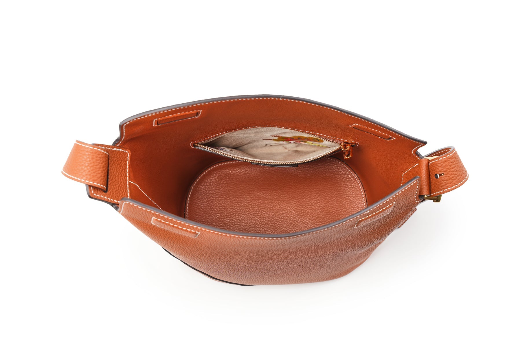 Handmade Leather Shoulder Bucket Bag