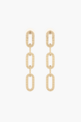 Rhinestone Chain Link Earrings