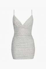 Applause Sequin Crossed Back Mini Dress