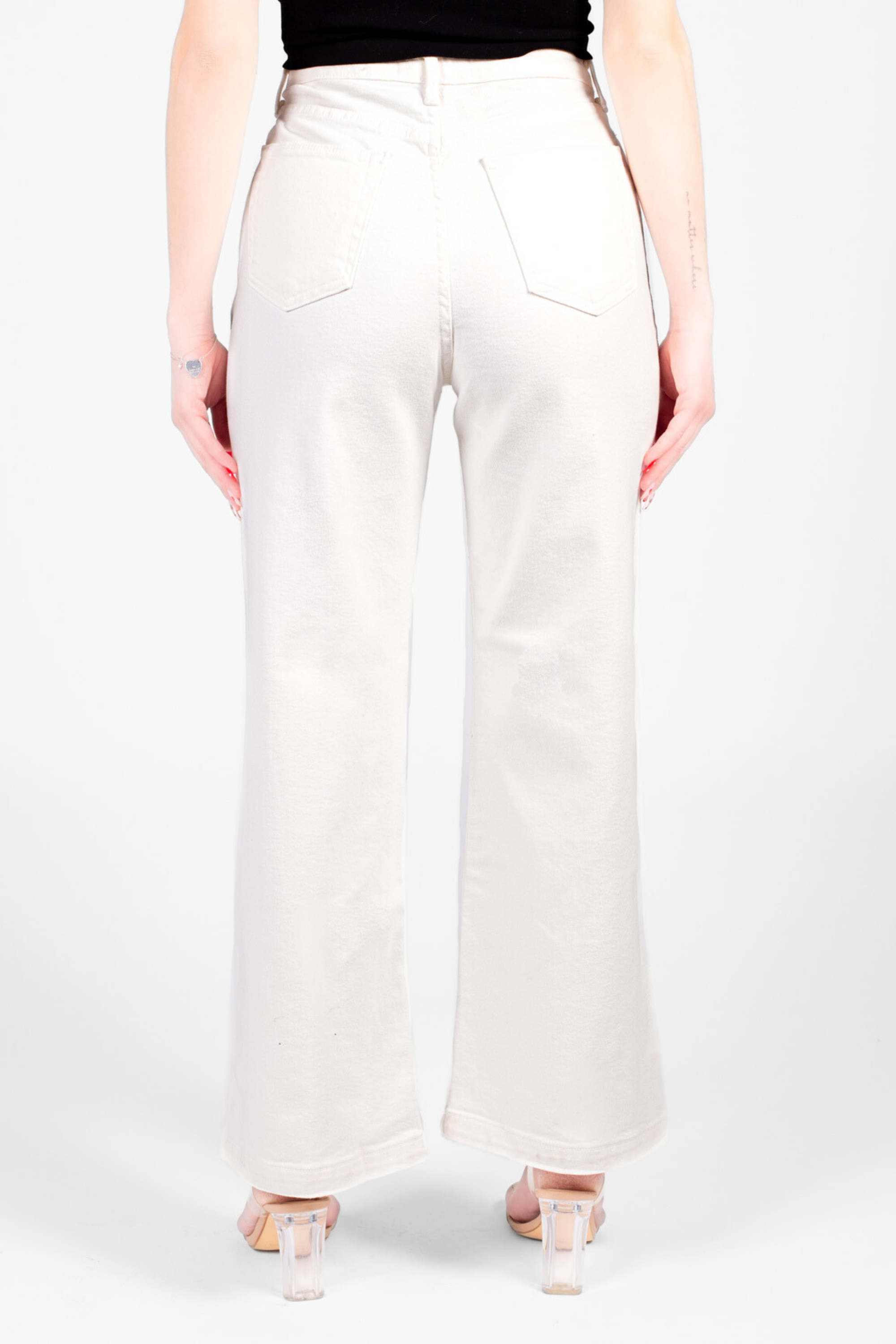 Just Black Denim Patch Pocket Wide Leg