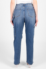 Just Black Denim Cargo Straight Leg Jeans