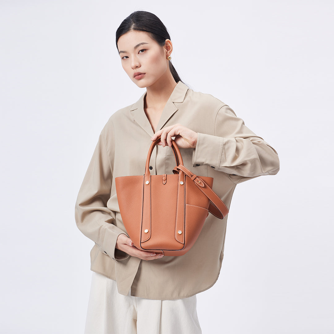 Handmade Leather Tote Bag - Large Size