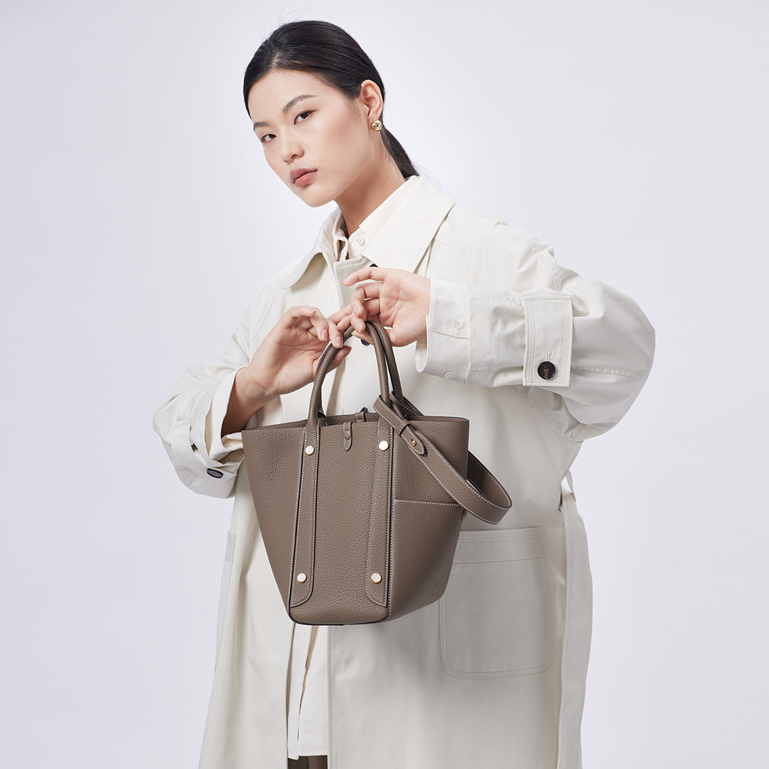 Handmade Leather Tote Bag - Large Size