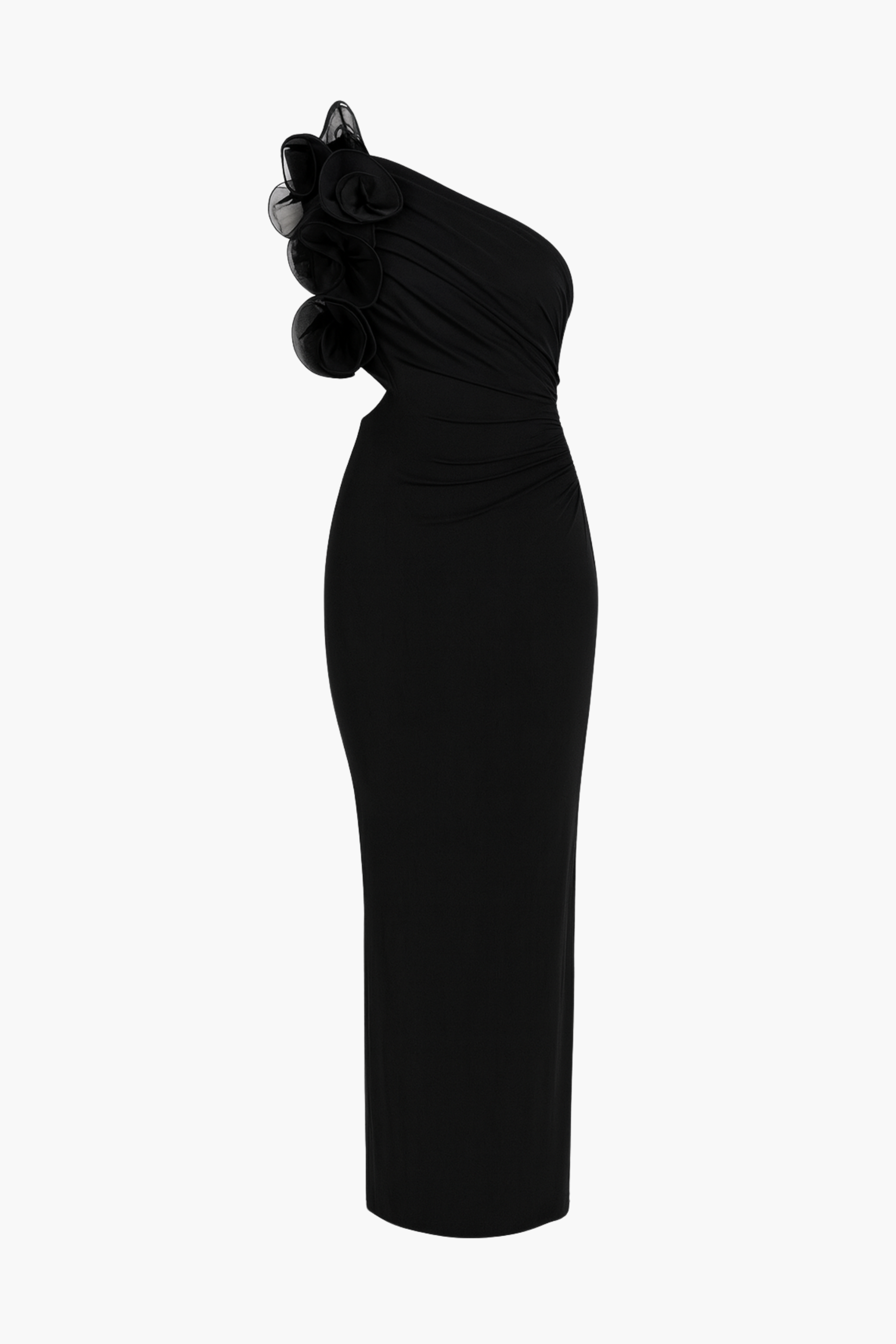 Talia Ruffle Mesh Maxi Dress