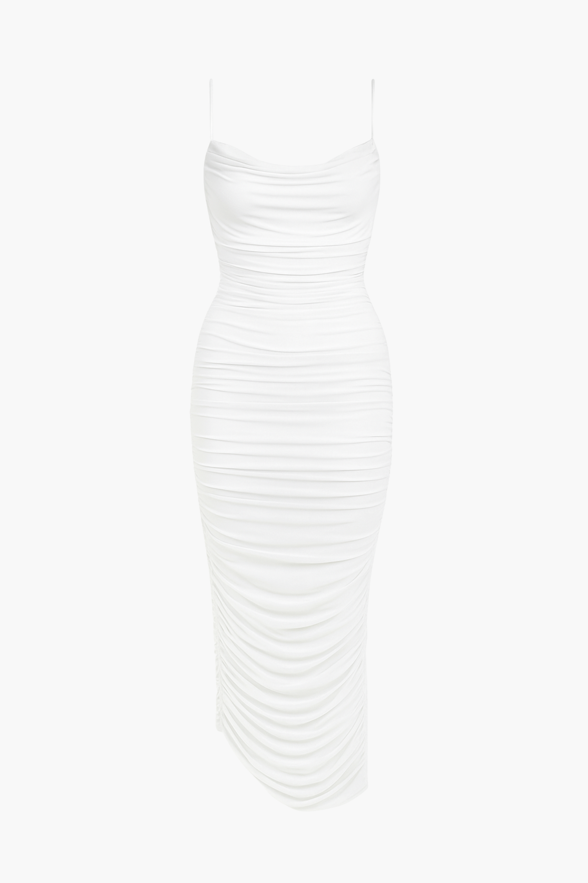 Whitney Mesh Ruched Midi Dress