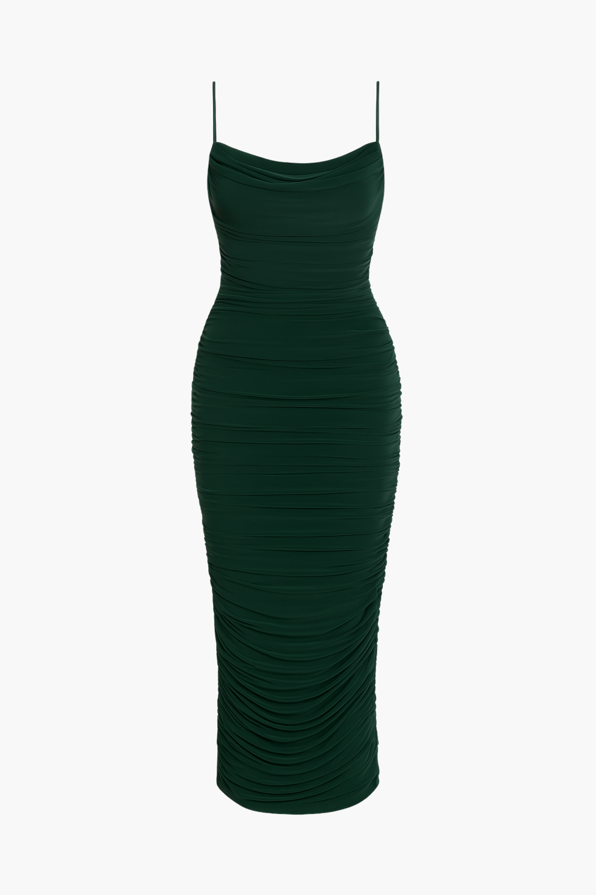 Whitney Mesh Ruched Midi Dress