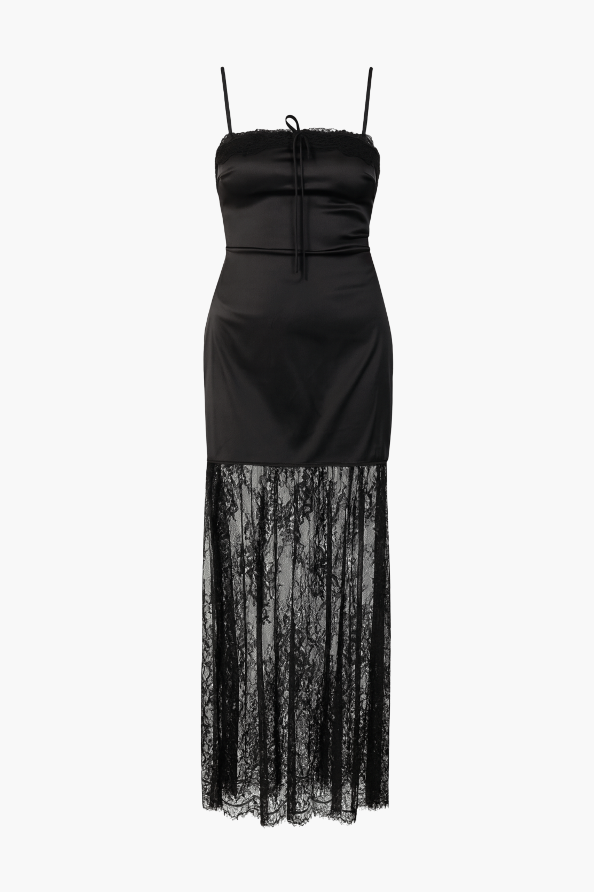 Orielle Satin Lace Maxi Dress