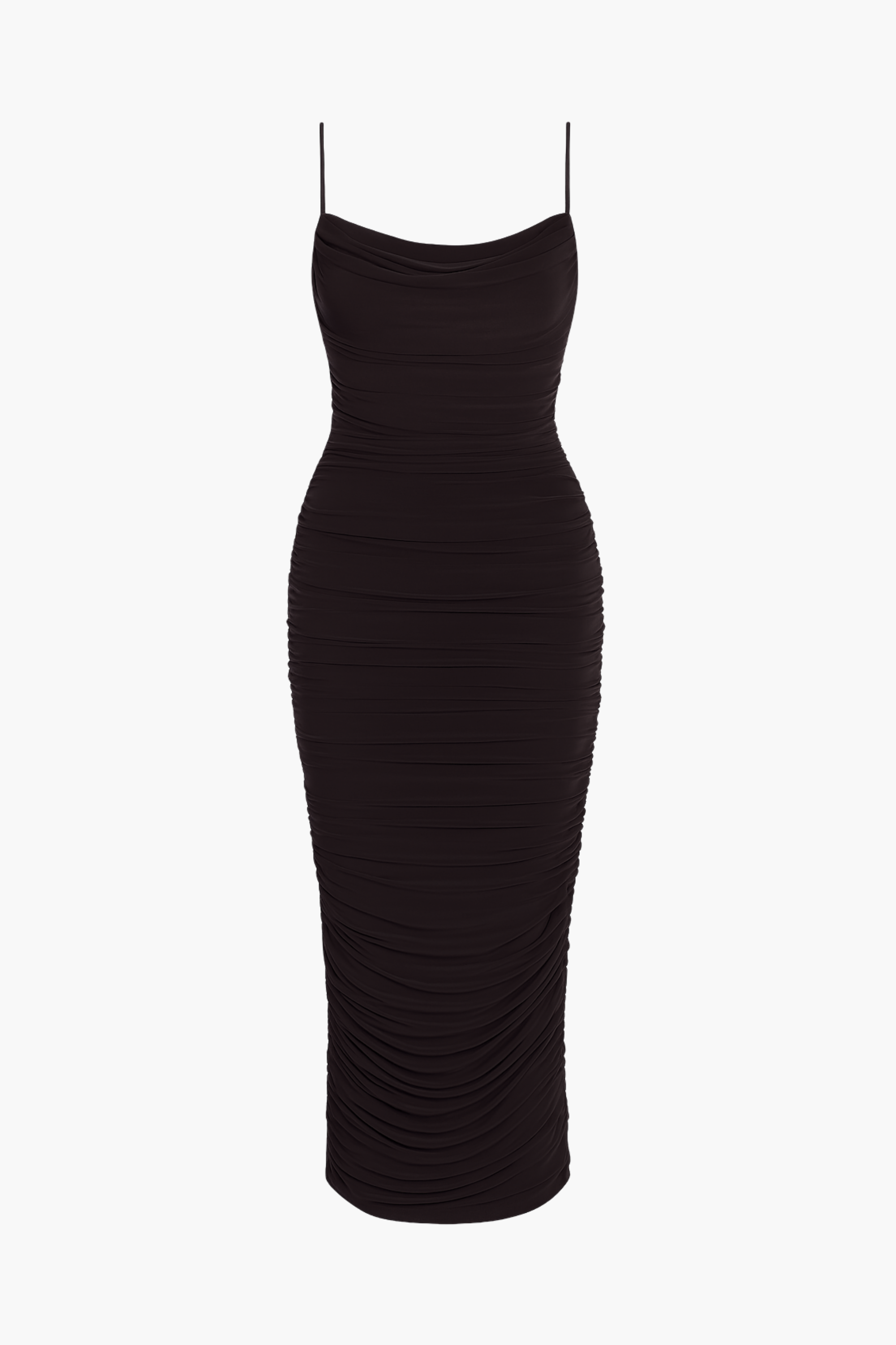 Whitney Mesh Ruched Midi Dress