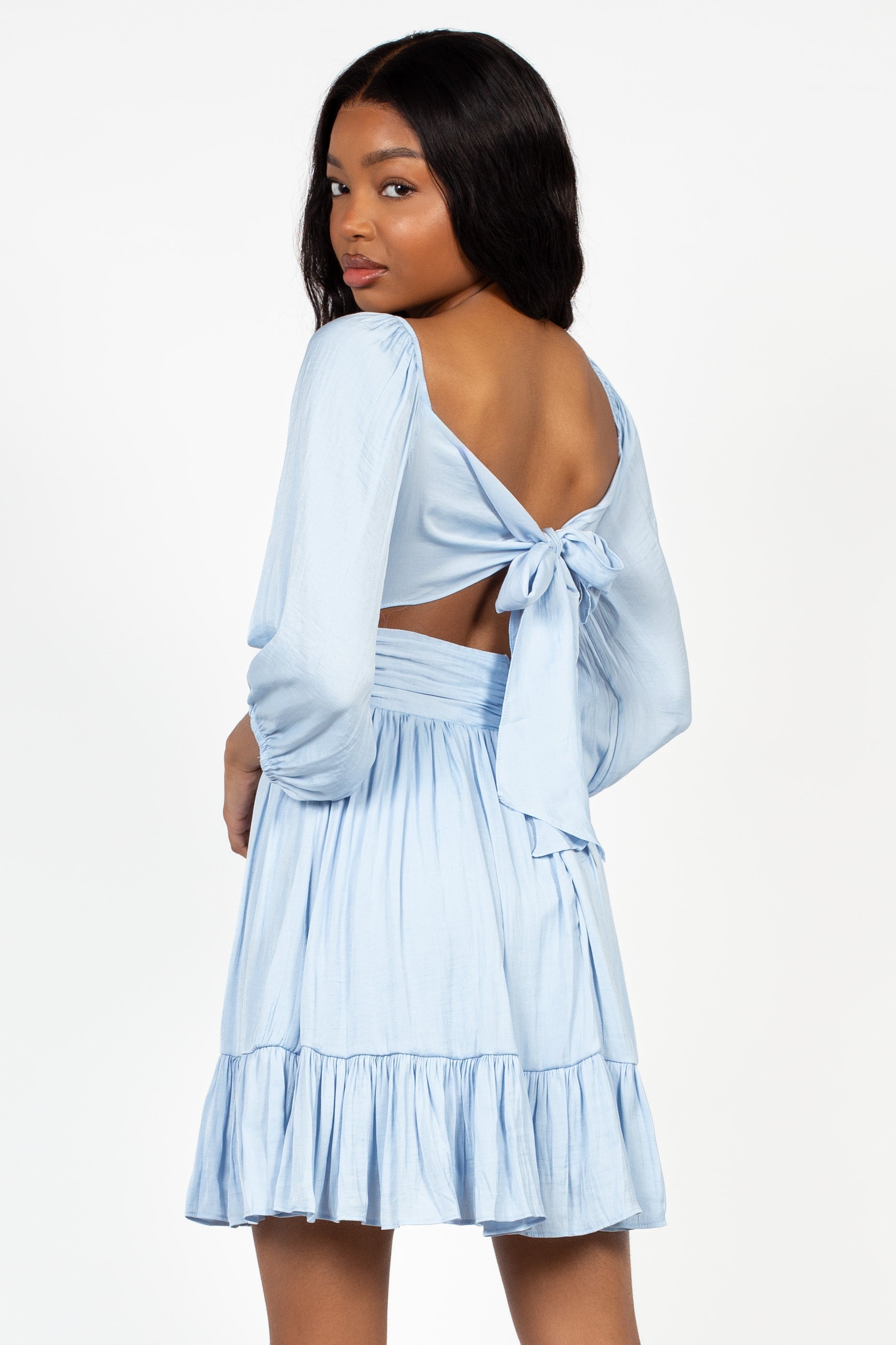 Celeste Bow Tie Back Mini Dress