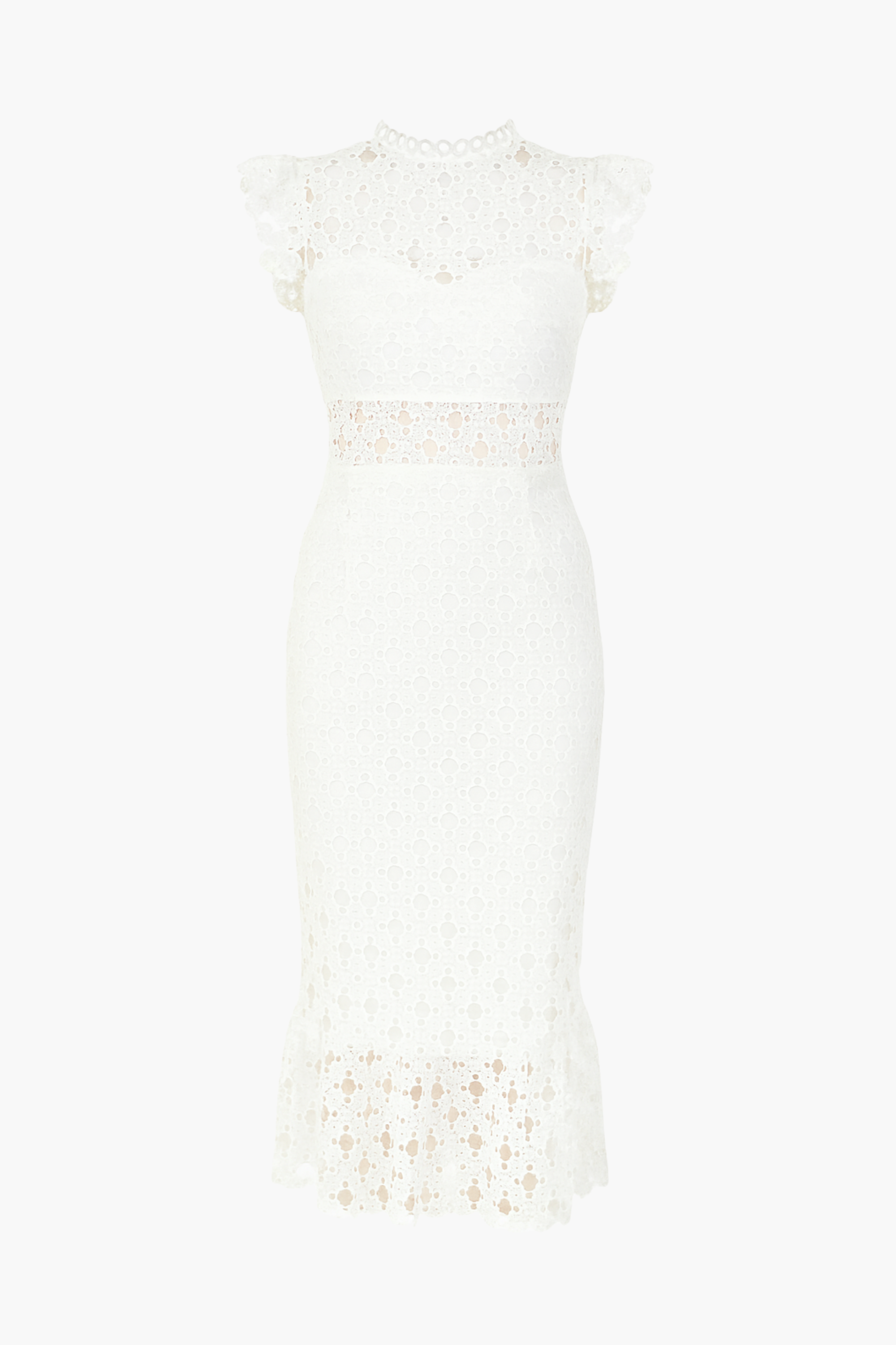 Samantha Lace Trumpet Bottom Midi Dress